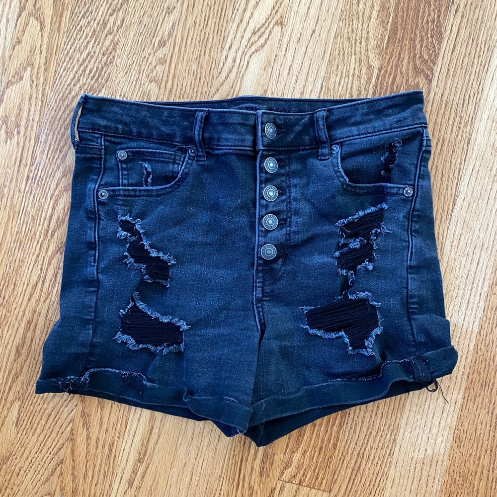 Black American Eagle jean shorts